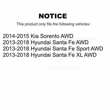 Tor Rear Suspension Stabilizer Bar Link Kit For Hyundai Santa Fe Sport Kia Sorento XL AWD KTR-101079